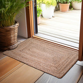 Hausattire Hand Woven Jute Braided Rug, 2'x3' – Natural, Reversible Boho Entry Area Rugs for Kitchen, Living Room I Farmhouse Indoor Outdoor Decorative Floor Rug, 24x36 Inches image 0